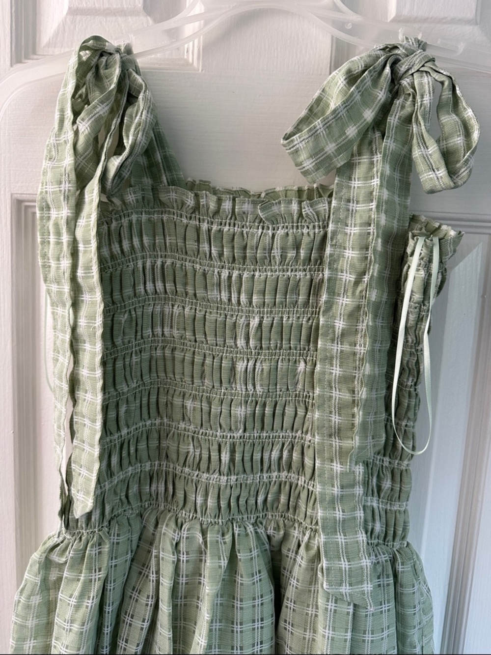 En Saison Green Gingham Midi Dress - Picture 2 of 4